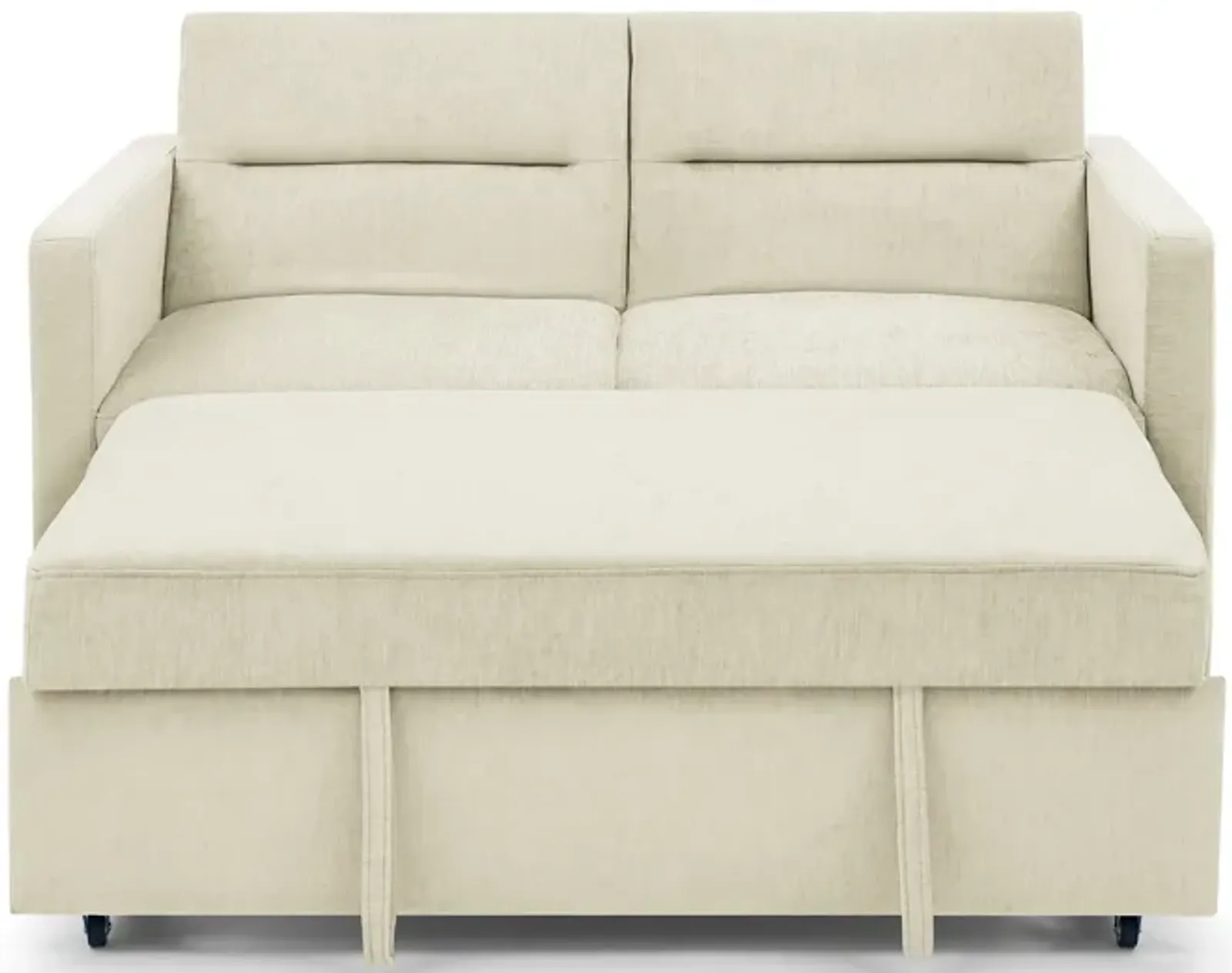 Merax Chenille Loveseats Sofa with Pull-out Bed