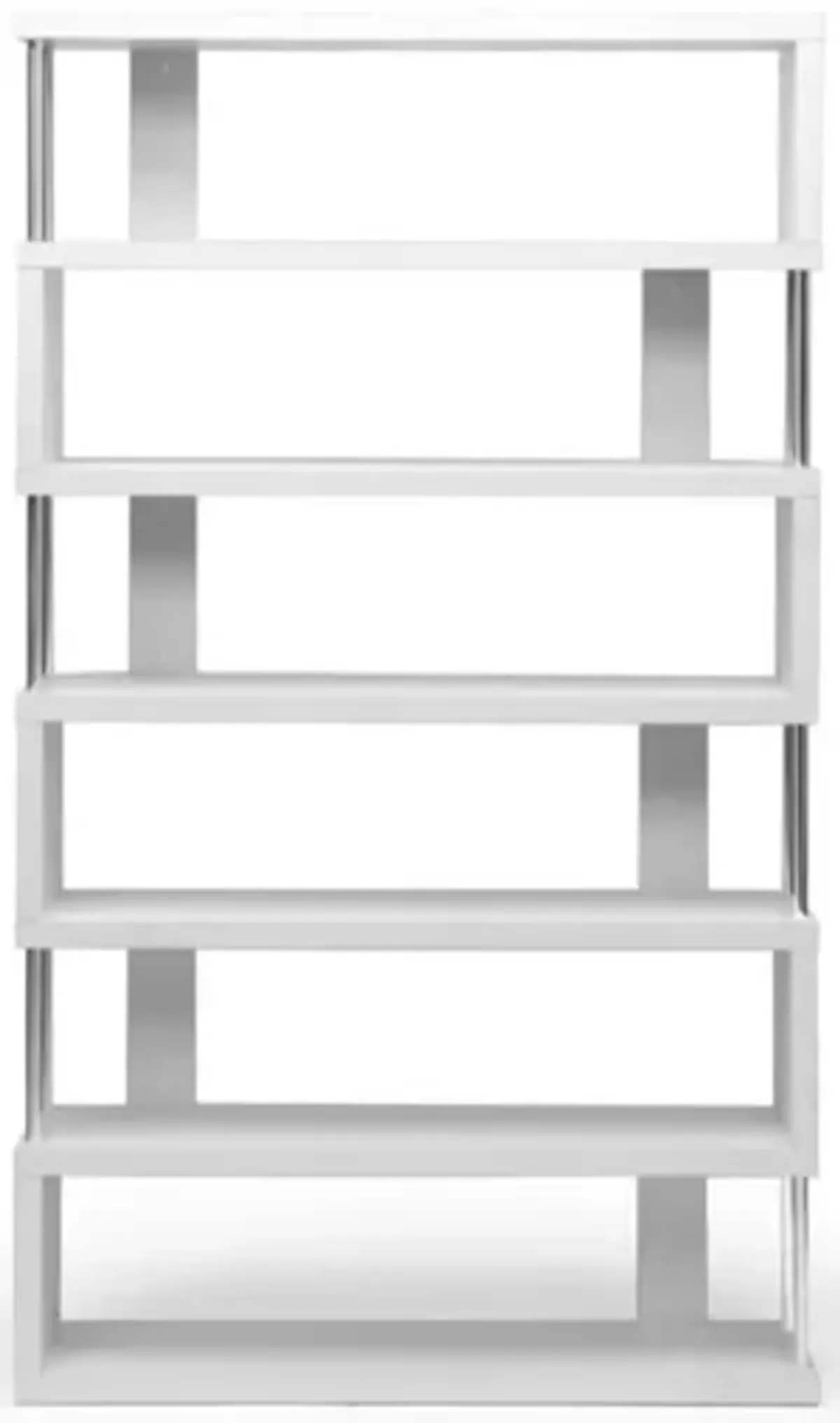 Baxton Studio Barnes 75.5-inch H 6-Shelf Bookcase, White (97-4834-HiT)