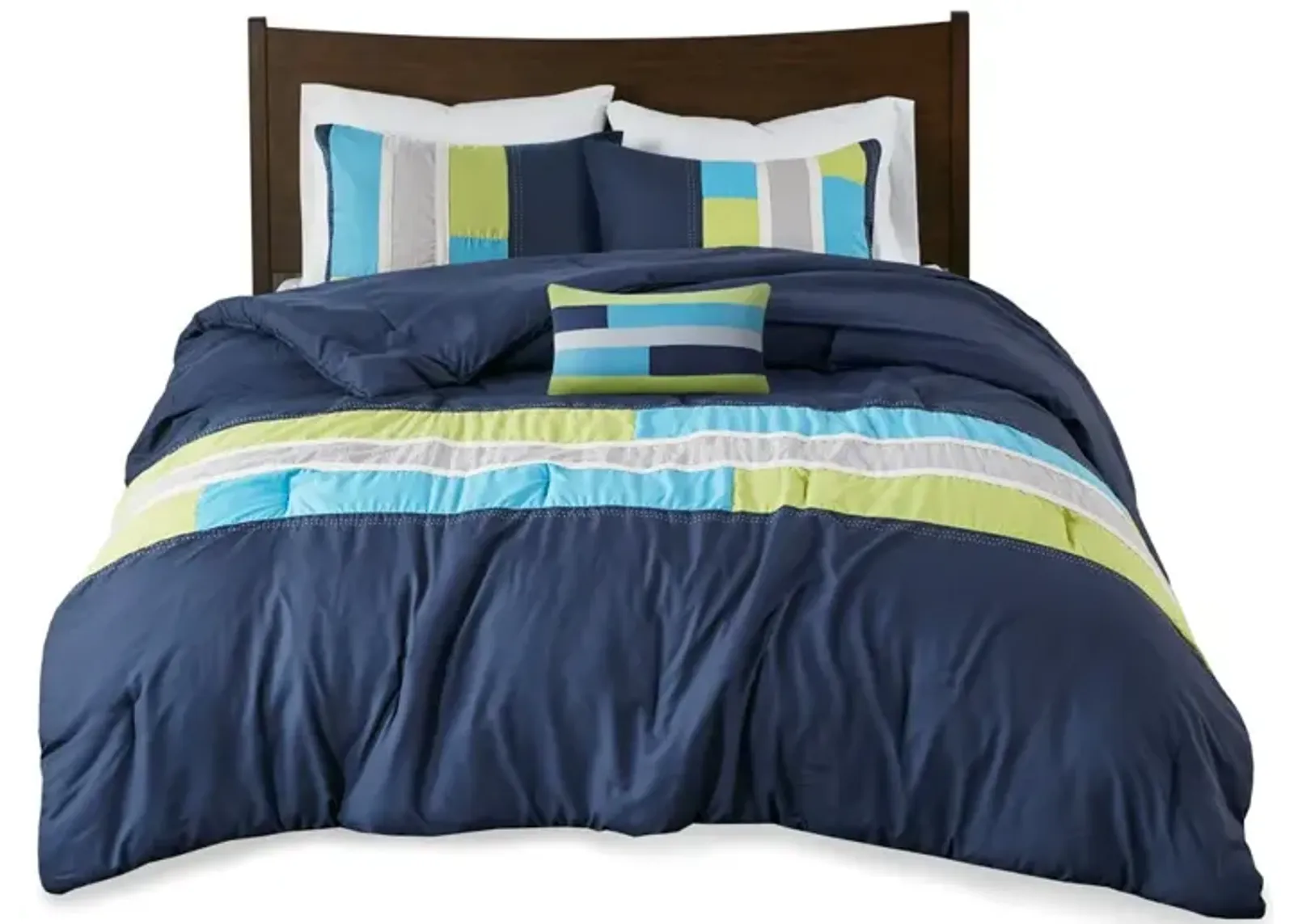 Gracie Mills Nyssa Urban Striped Comforter Set