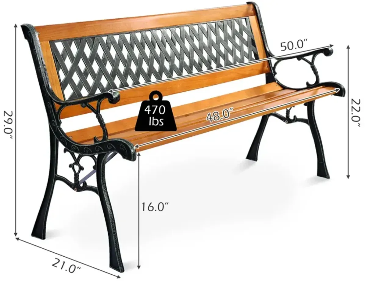 Outdoor Cast Iron Patio Bench