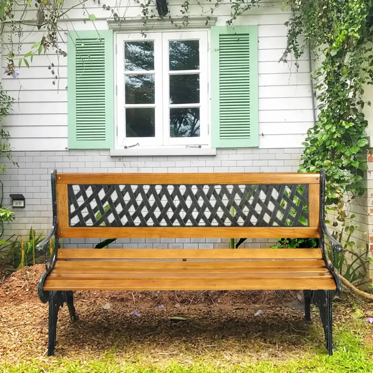 Outdoor Cast Iron Patio Bench