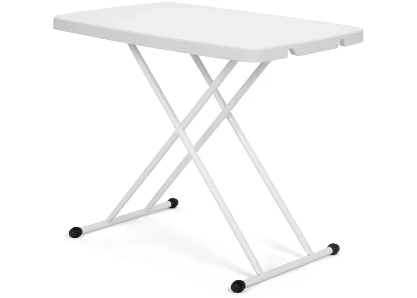 Folding Height-Adjustable Desk with X-crossed Feet for Portable Business or Home Use