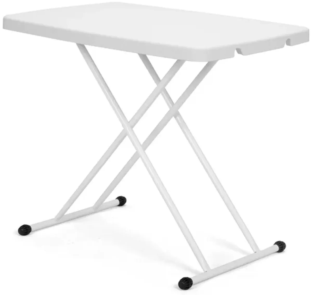 Folding Height-Adjustable Desk with X-crossed Feet for Portable Business or Home Use