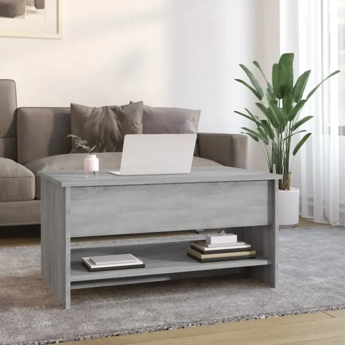 vidaXL Coffee Table Gray Sonoma 31.5"x19.7"x15.7" Engineered Wood