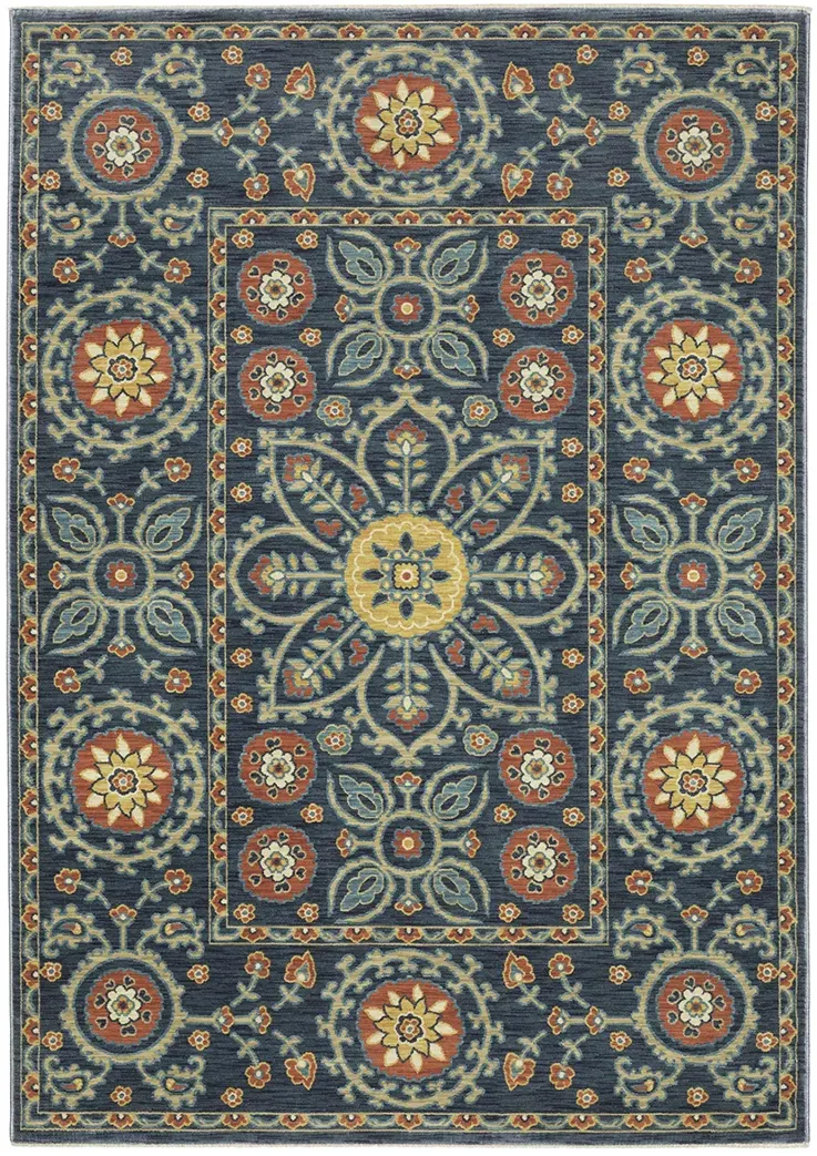 Francesca 9'10" x 12'10" Blu Rug