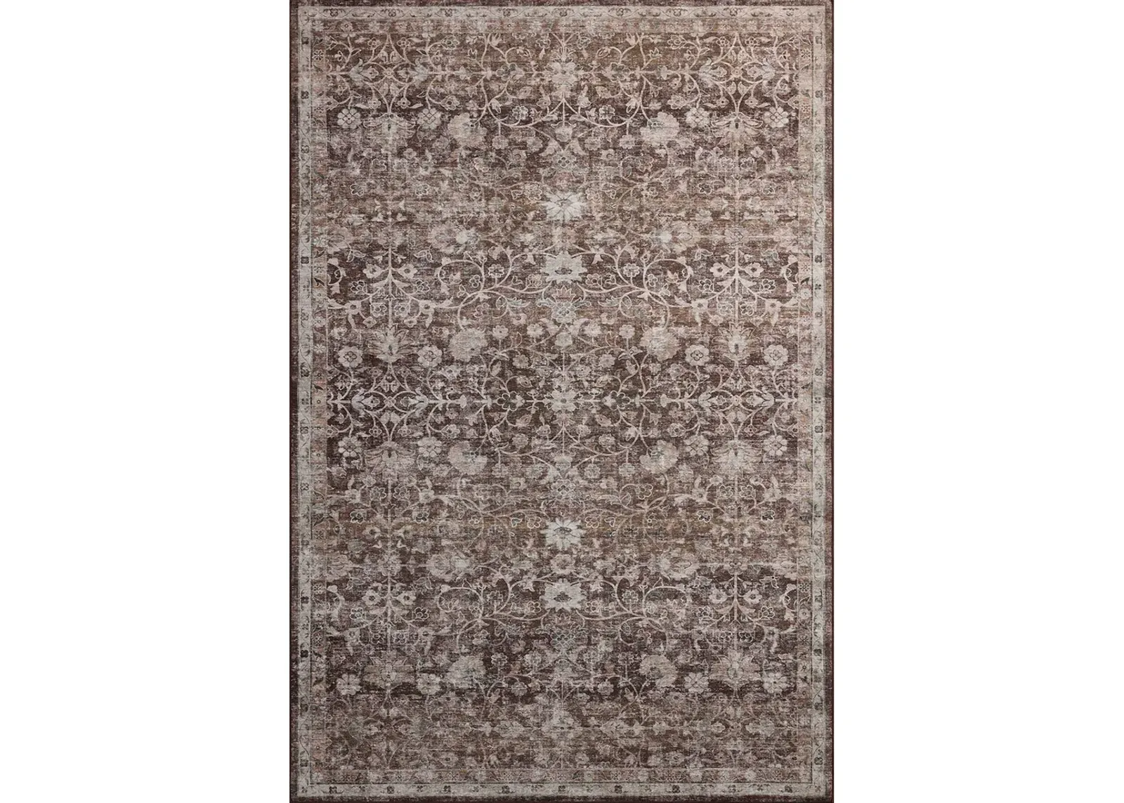 Josie  Earth/Natural 6'x6' Round Machine Washable Rug