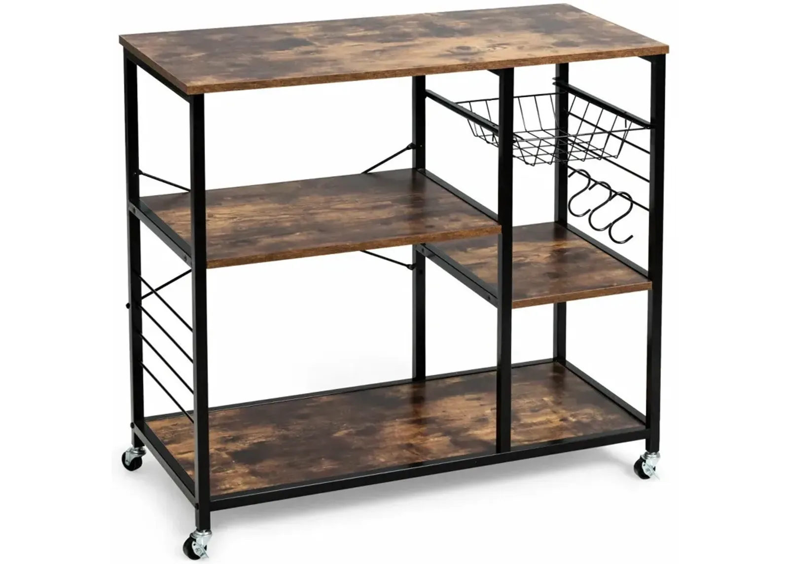 Rolling Industrial Kitchen Baker's Storage Shelf