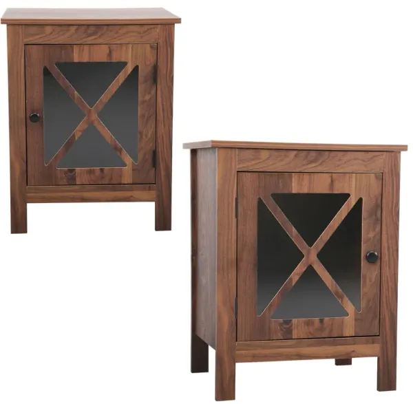 Jaxpety Set of 2 23.62"H Accent Cabinet Light Gray