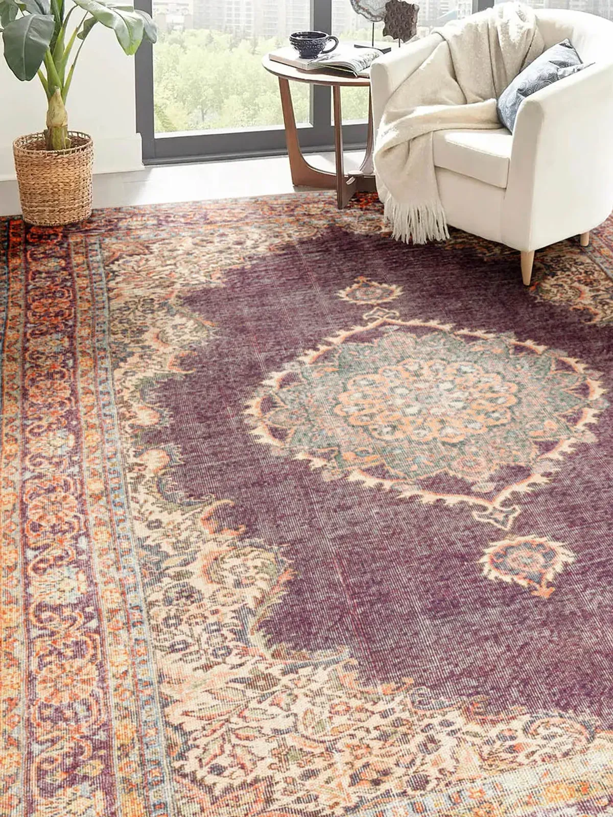 Kars KA9 Eggplant 3' x 5' Rug