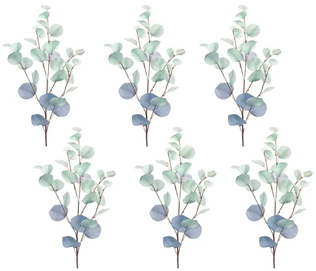 Dollar Eucalyptus Leaf Spray for Elegant Home Décor and Floral Arrangements (Set of 6)