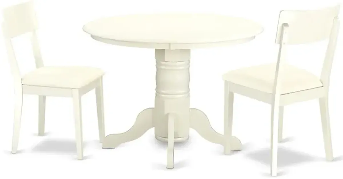 Dining Room Set Linen White, SHAD3-LWH-LC