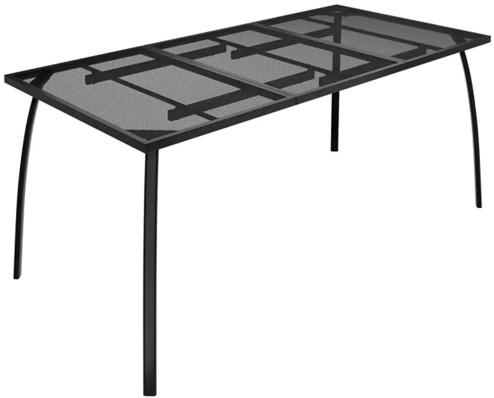 MONDAWE Extra Large Steel Mesh Table All-Weather Rectangle Dining Table  For Patios