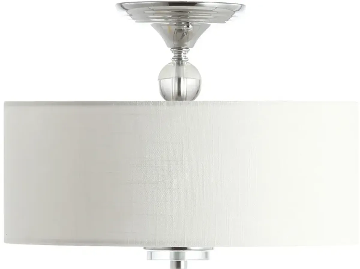 Marc Metal/Crystal LED Semi Flush Mount