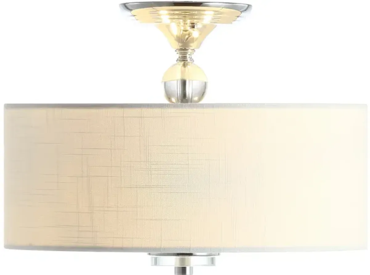 Marc Metal/Crystal LED Semi Flush Mount