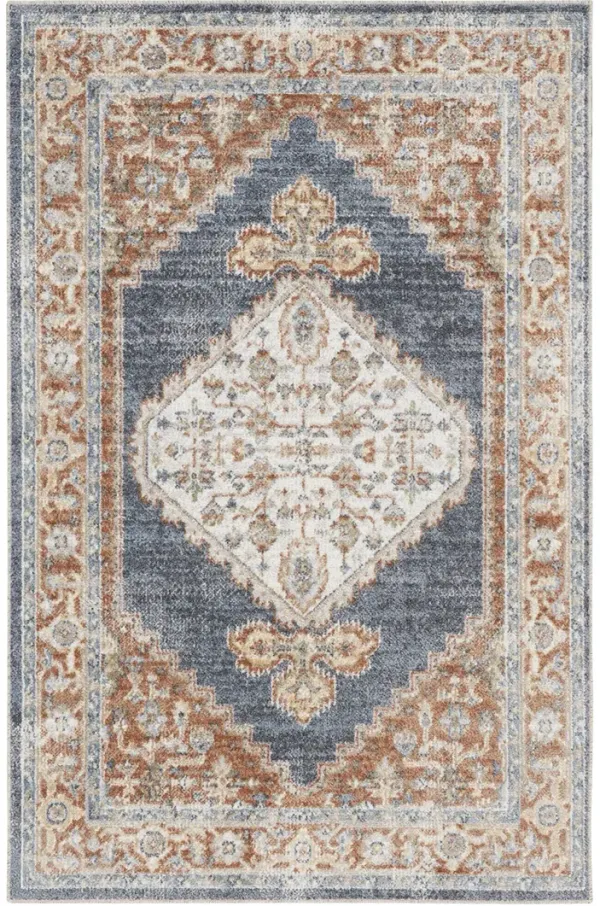 Astra Machine Washable ASW11 Denim/Multicolor 2'2" x 4' Rug