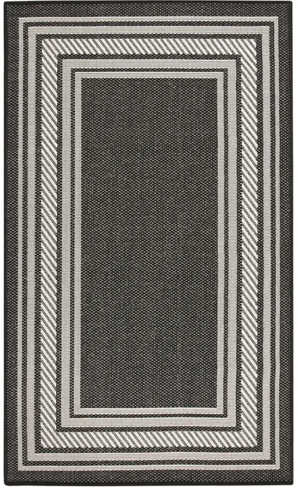 Horizon Indoor/Outdoor HOZ03 Black 3' x 5' Rug