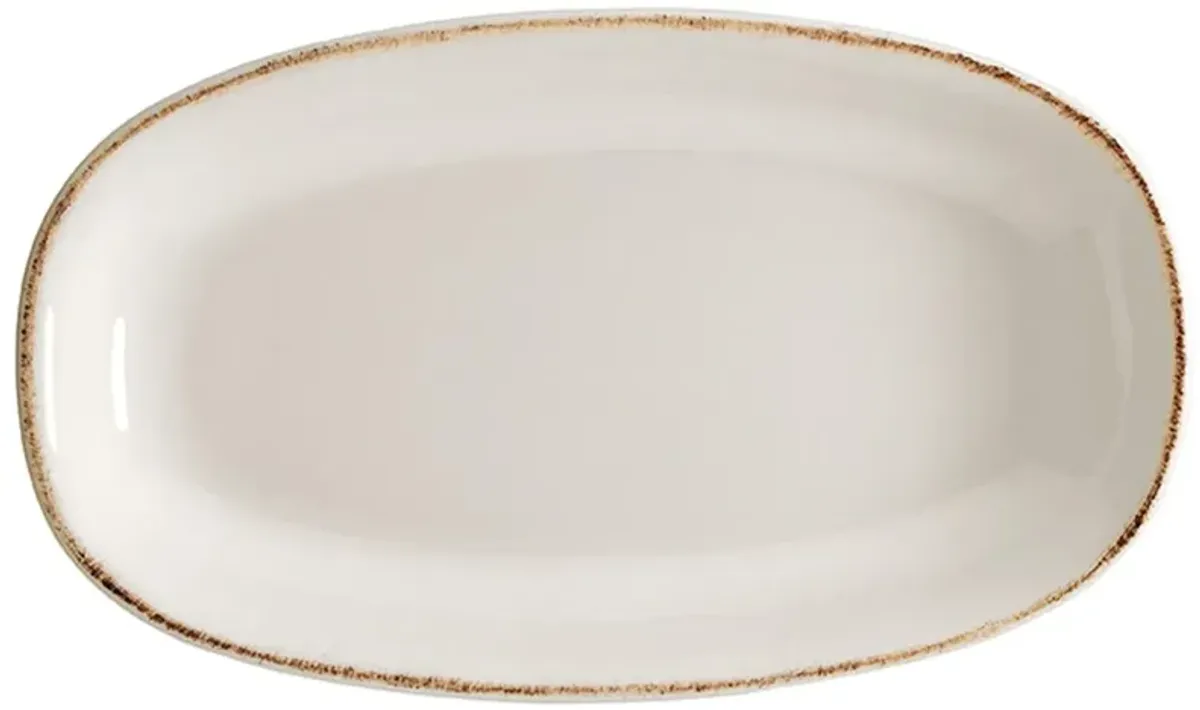 Retro 13" x 7.5" x h:1.5" Oval Decorated Porcelain Platter