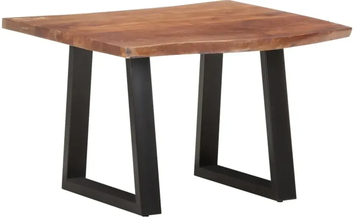 vidaXL Coffee Table with Live Edges 23.6x23.6x15.7 Solid Acacia Wood