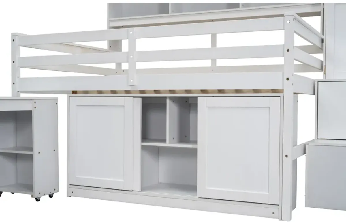 Merax Storage Loft Bed  with Desk