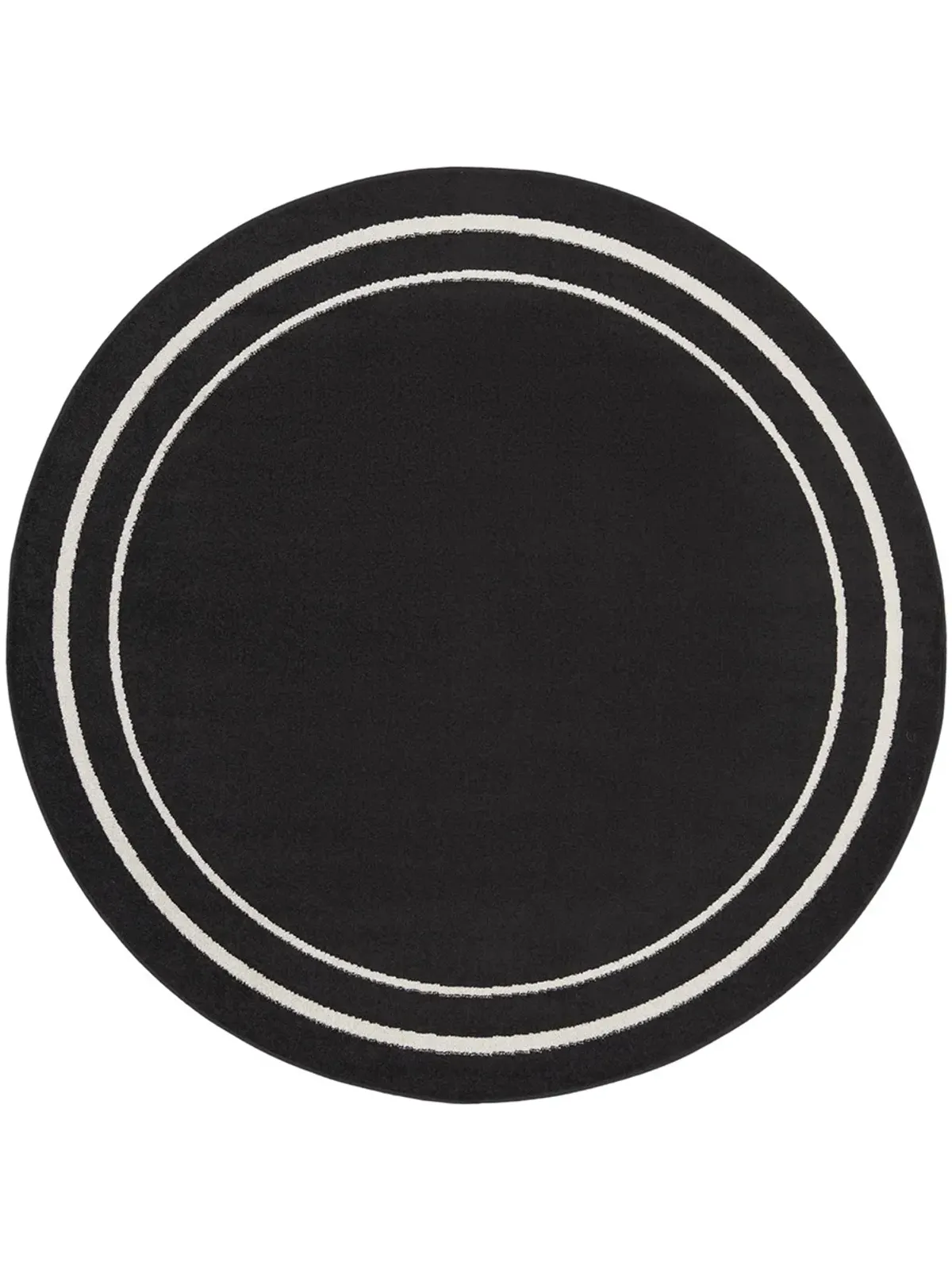 Nourison Essentials NRE02 Black/Ivory 8' x Round Rug
