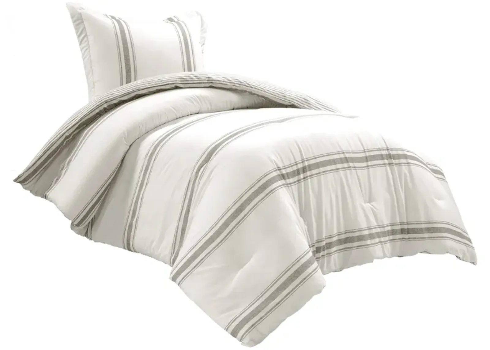 Farmhouse Stripe Reversible Cotton Comforter 2-Pc Set