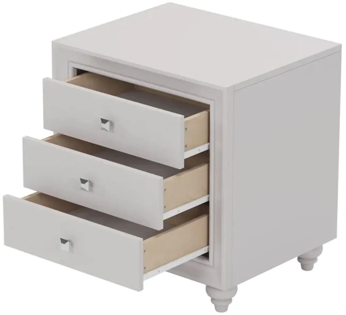 Modern Style Nightstand with 3 Drawers