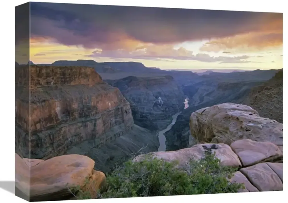 Toroweap Overlook with a view of the Colorado River, Grand Canyon National Park, Arizona-Canvas Art-16x12