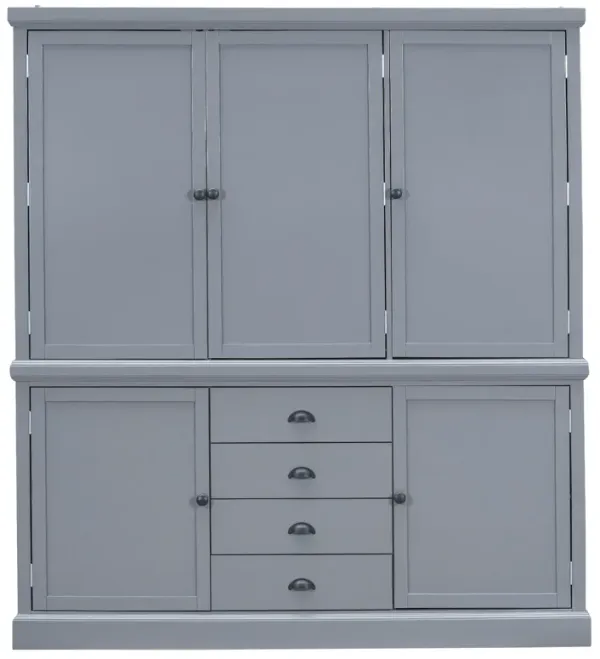 Merax Freestanding Wooden Kitchen Pantry Organizers Storage Cabinet