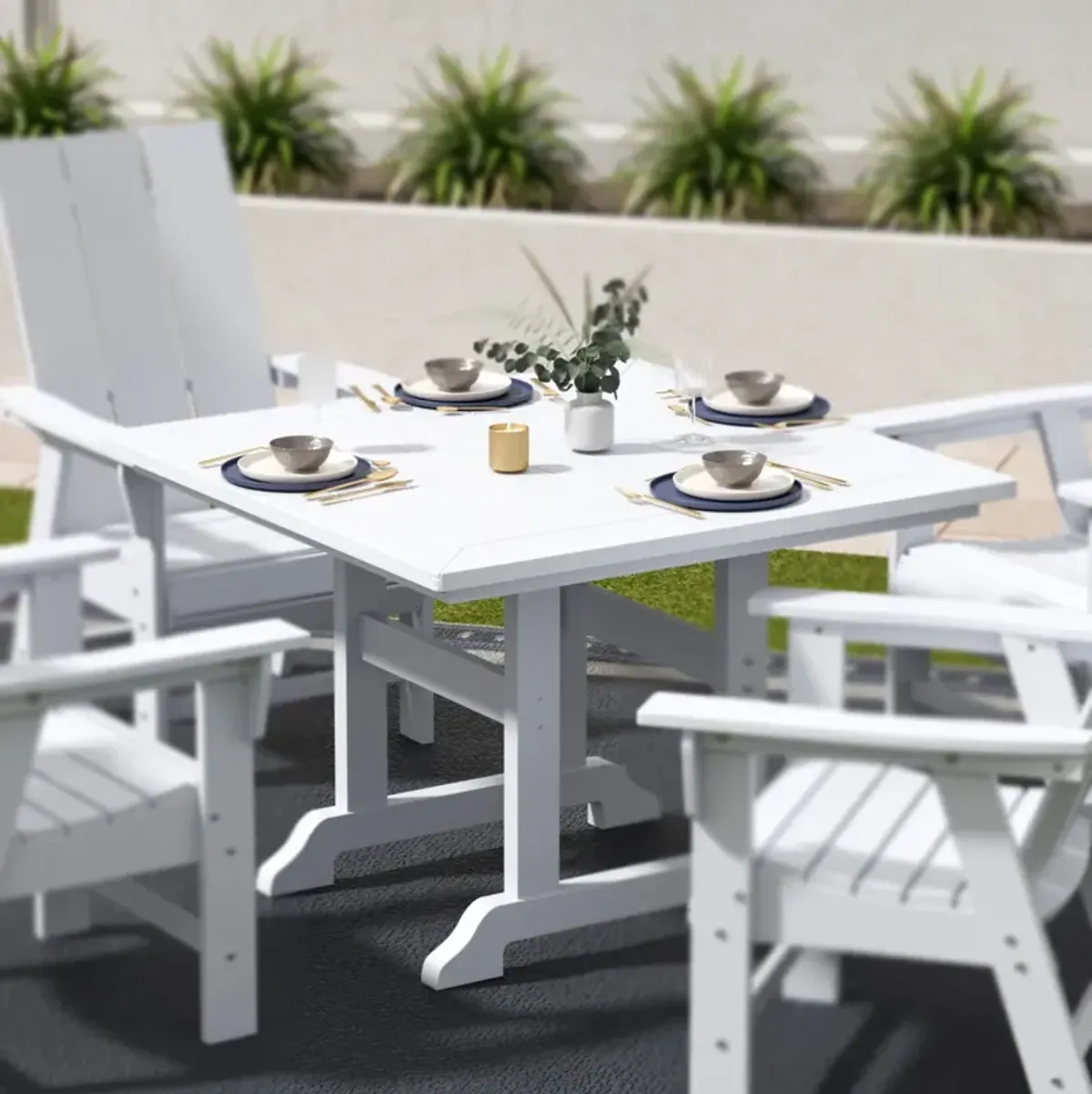 WestinTrends 43" Square Outdoor Patio Dining Table