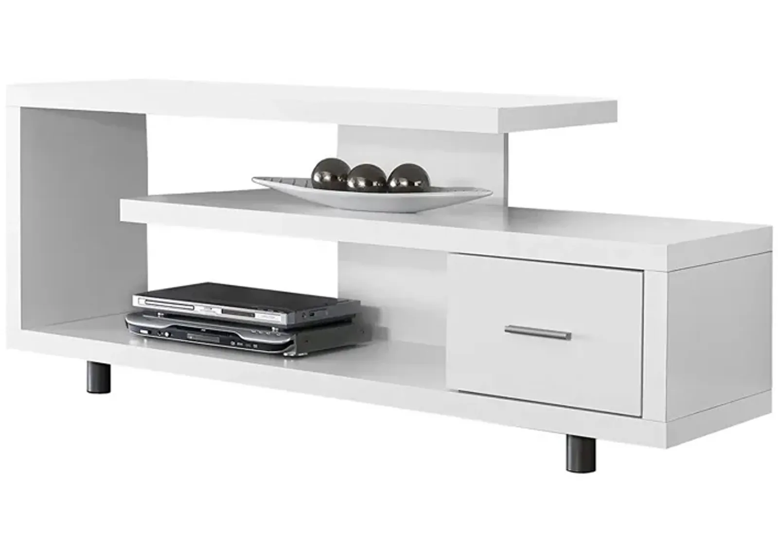 Hivvago White Modern TV Stand - Fits up to 60-inch Flat Screen TV