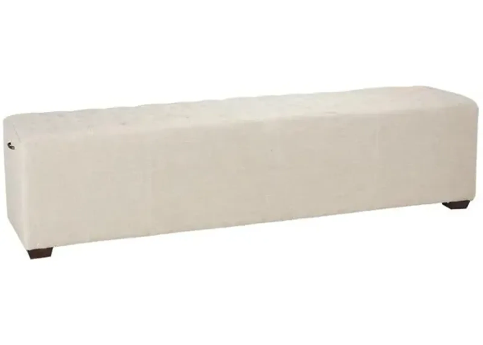 Belen Kox Diamond Tufted Beige Linen Bench, Belen Kox