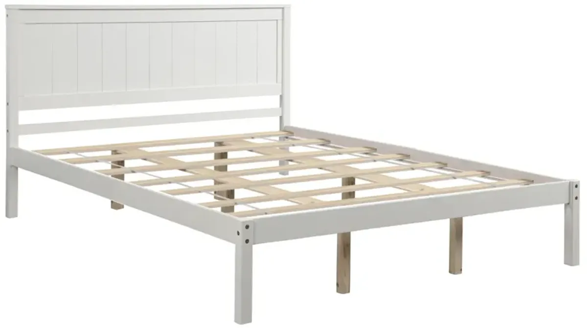 Platform Bed Frame with Headboard, Wood Slat Support, No Box Spring Needed, Queen