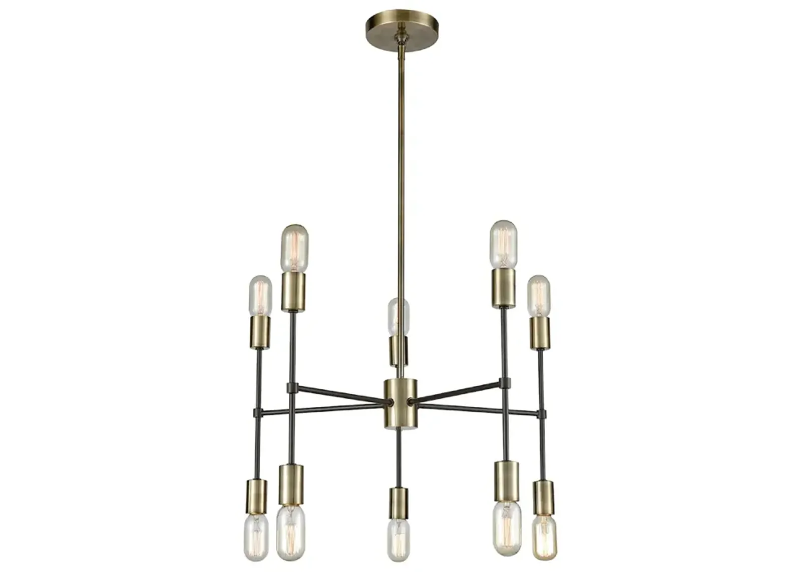 14" Bronze 10-Light Up Down Century Chandelier