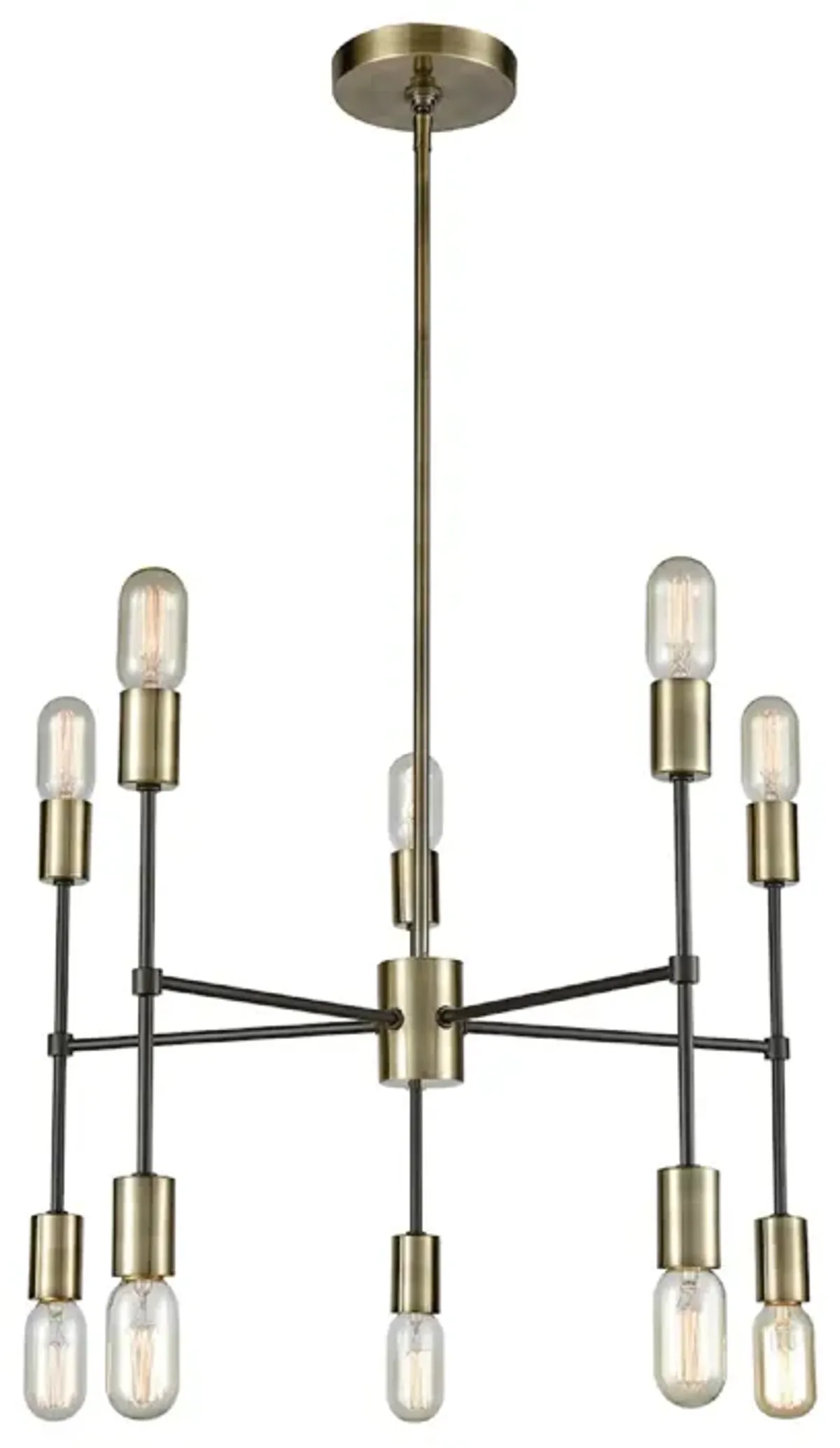 14" Bronze 10-Light Up Down Century Chandelier