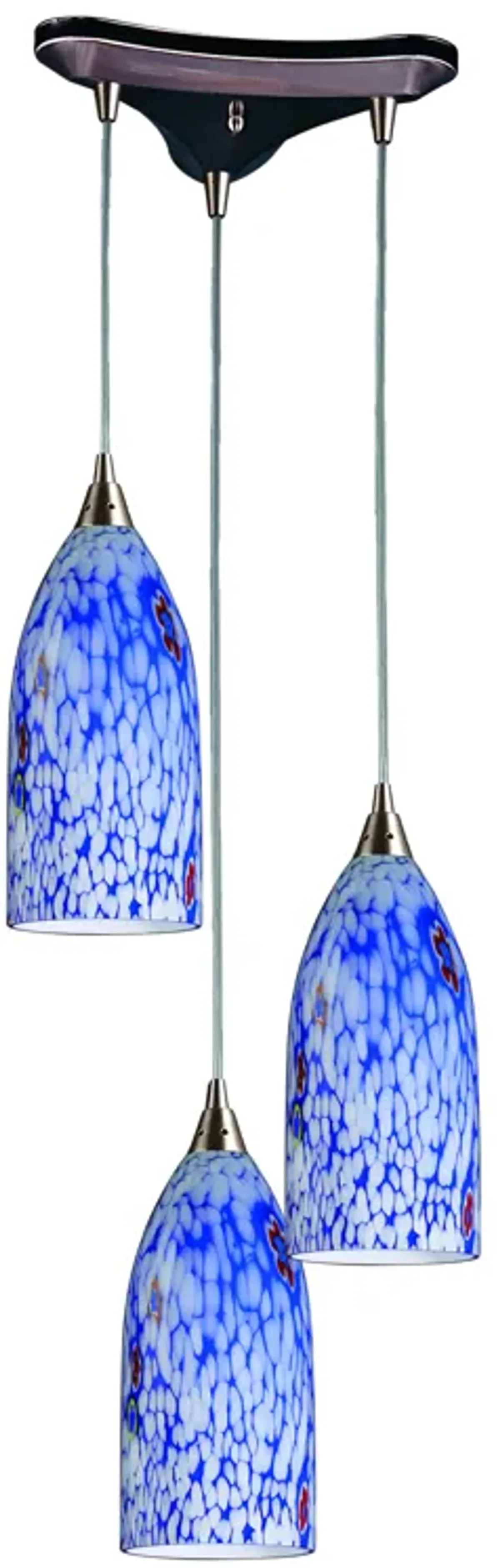 Verona Blue Triangular Mini Pendant