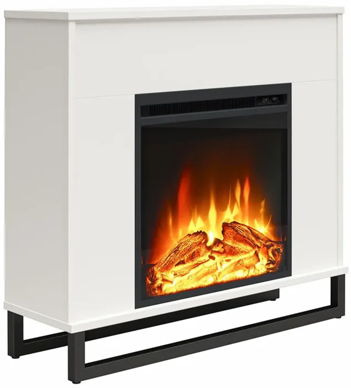 Ratcliff Electric Fireplace Space Heater Mantel, White