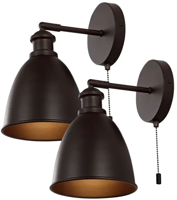 Hudson Farmhouse Bohemian Iron LED Sconce (Set of 2)