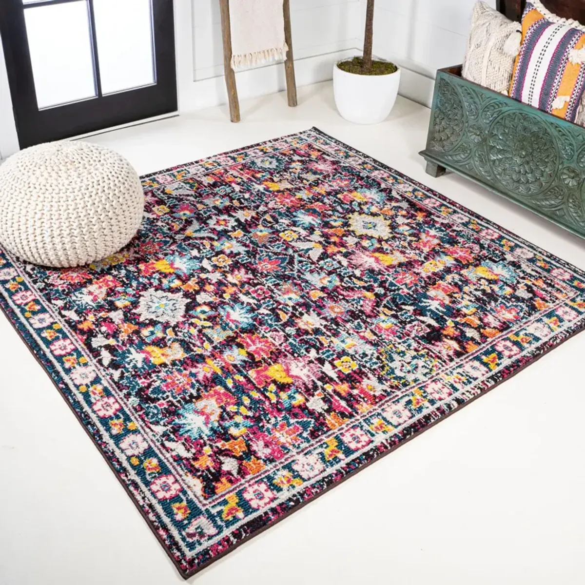 Alfombra Modern Persian Boho Floral Area Rug