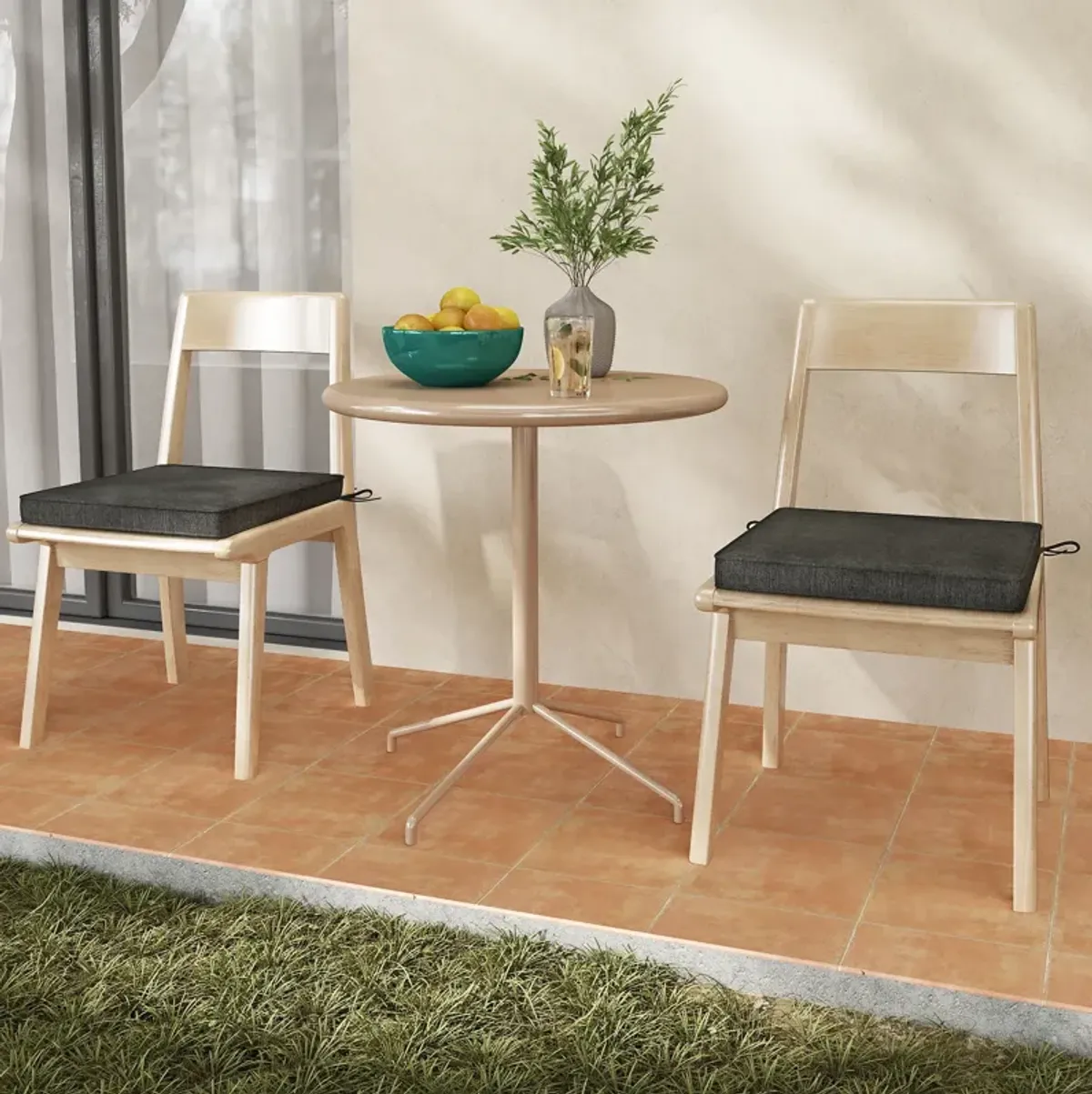 Outdoor Chair Pad Set of 2 – Durable Waterproof & Fade-Resistant Olefin