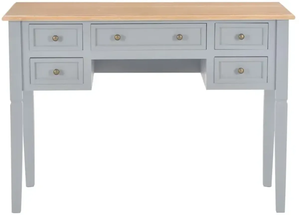 vidaXL Writing Desk Gray 43.1"x17.7"x30.5" Wood, 280070