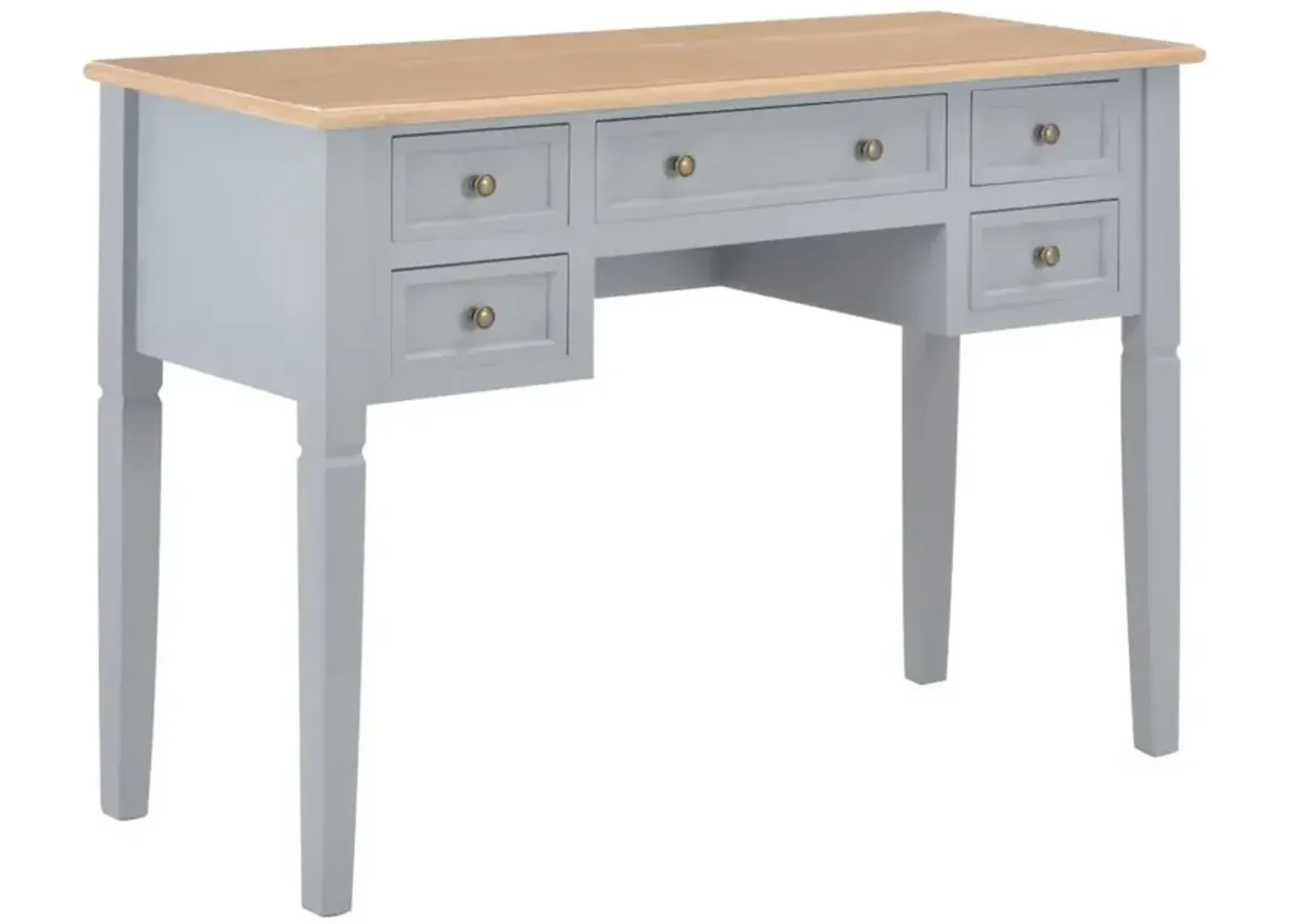 vidaXL Writing Desk Gray 43.1"x17.7"x30.5" Wood, 280070