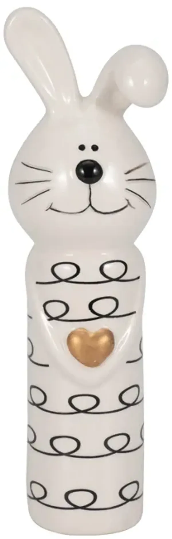 2"x7" Bunny With Gold Heart