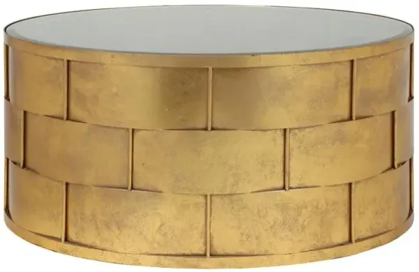 90210 Furniture Margot Coffee Table In Gold Leaf