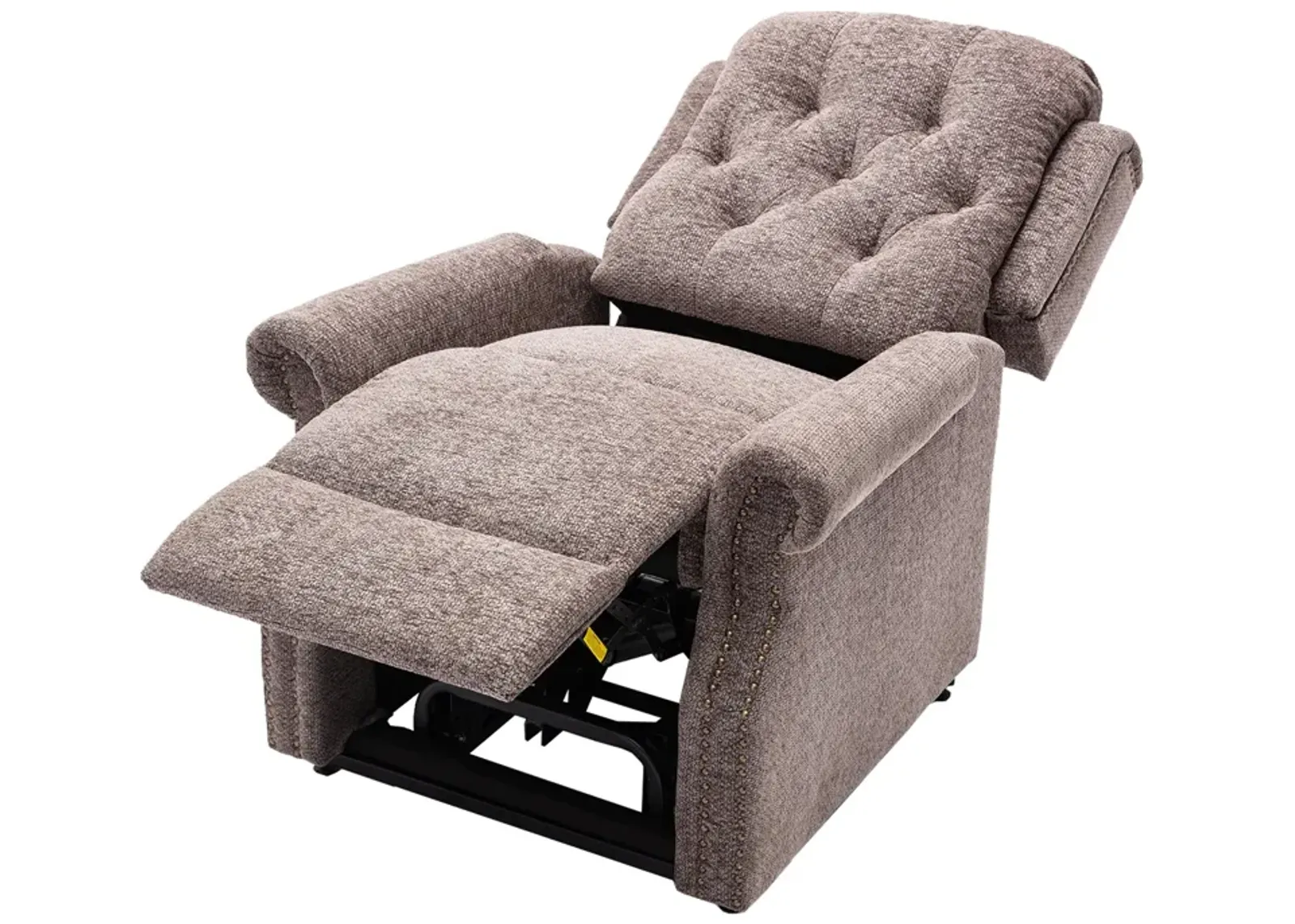 MONDAWE Power Recliner Chair Chenille Knit Fabric Upholstered Powered Reclining Massage Chair with with 8-Point Massage