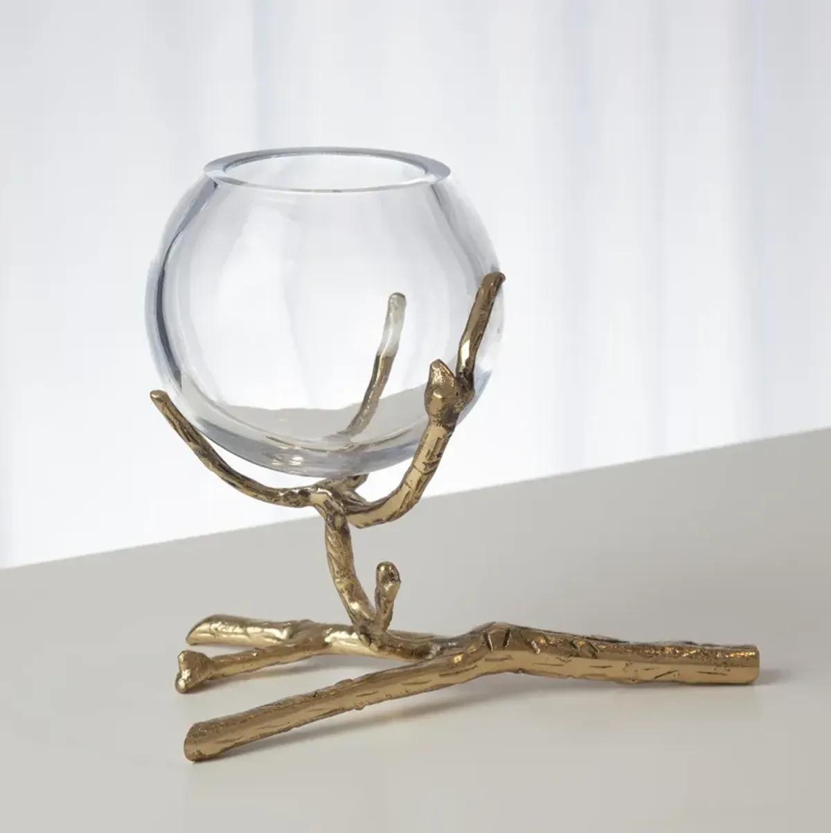 Twig Vase Holder-Brass