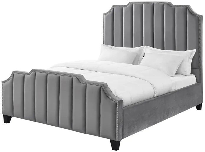 Inspired Home Ruhi Velvet Platform Bed