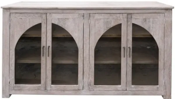 Crafter and Weavers Acropolis Solid Wood 4-Door Multi-Purpose Console - 70