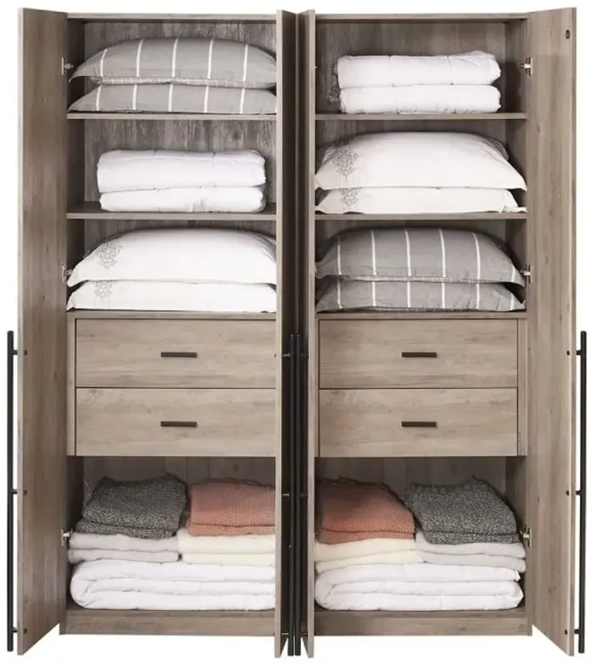 Lee Wardrobe 1.0 in Gray (Set of 2)