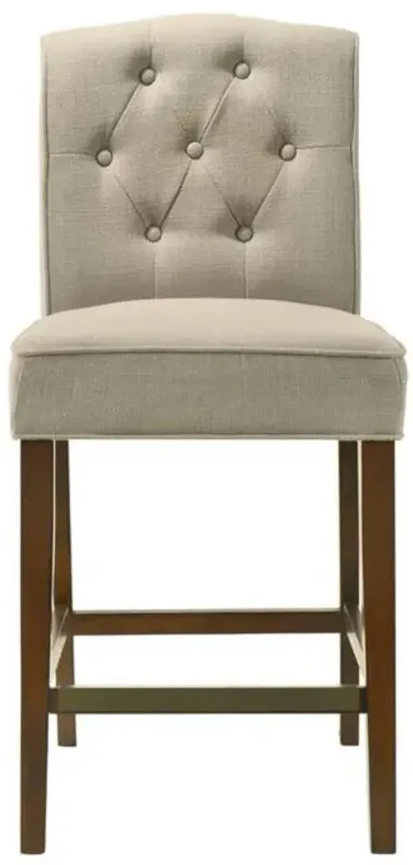 Lilola Home Darby Tan Fabric Counter Height Chair