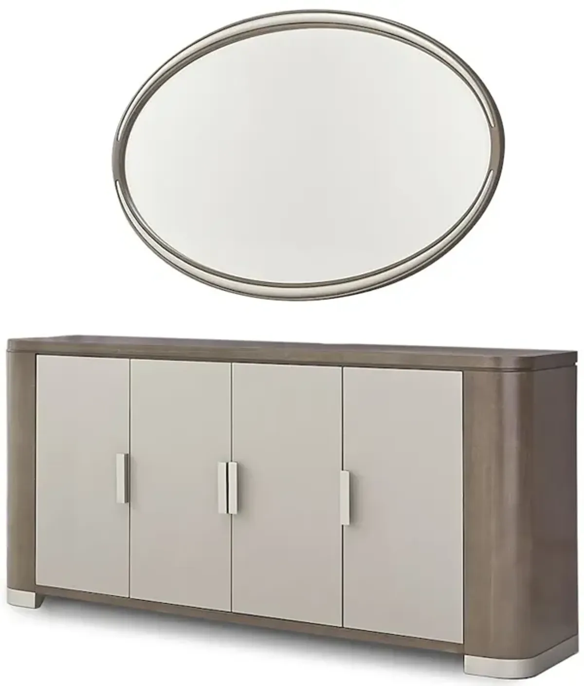 Michael Amini Roxbury Park Sideboard & Mirror - Slate
